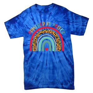 Powered By Prayer Cute Rainbow Praying Christian God Faith Funny Gift Tie-Dye T-Shirt