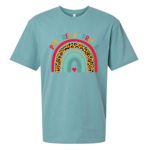 Powered By Prayer Cute Rainbow Praying Christian God Faith Funny Gift Sueded Cloud Jersey T-Shirt