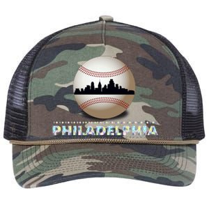 Philadelphia Baseball Philly Skyline Retro Rope Trucker Hat Cap