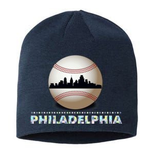 Philadelphia Baseball Philly Skyline Sustainable Beanie