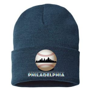 Philadelphia Baseball Philly Skyline Sustainable Knit Beanie