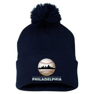 Philadelphia Baseball Philly Skyline Pom Pom 12in Knit Beanie