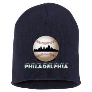 Philadelphia Baseball Philly Skyline Short Acrylic Beanie