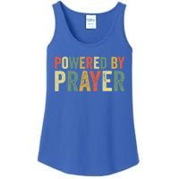 Powered By Prayer God Believer Pray Christian Faith Religion Gift Ladies Essential Tank