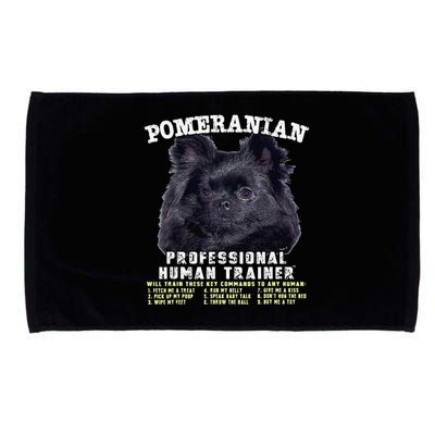 Pomeranian Black Professional Human Trainer Cute Dog Microfiber Hand Towel