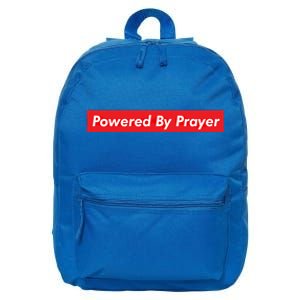 Powered By Prayer Jesus Believer Pray Christian Faith Pastor Cool Gift 16 in Basic Backpack