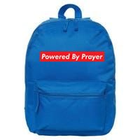 Powered By Prayer Jesus Believer Pray Christian Faith Pastor Cool Gift 16 in Basic Backpack