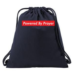 Powered By Prayer Jesus Believer Pray Christian Faith Pastor Cool Gift Drawstring Bag