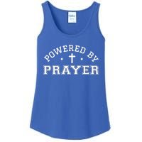 Powered By Prayer Praying Christian Cross Jesus Follower Great Gift Ladies Essential Tank