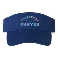 Powered By Prayer Praying Christian Cross Jesus Follower Gift Valucap Bio-Washed Visor