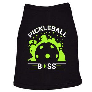 Pickleball Boss Paddles Sport Gift For Pickleball Team Doggie Tank