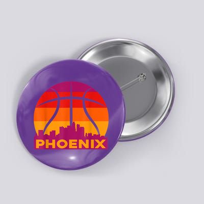 Phoenix Basketball, Phoenix Basketball BBall City Arizona State Retro Vintage Button