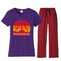 Phoenix Basketball, Phoenix Basketball BBall City Arizona State Retro Vintage Women's Flannel Pajama Set