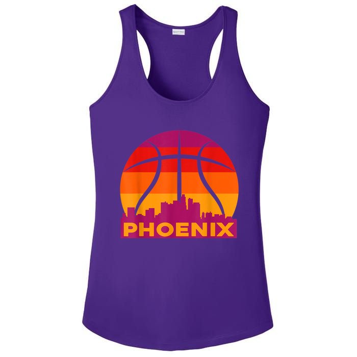 Phoenix Basketball, Phoenix Basketball BBall City Arizona State Retro Vintage Ladies PosiCharge Competitor Racerback Tank