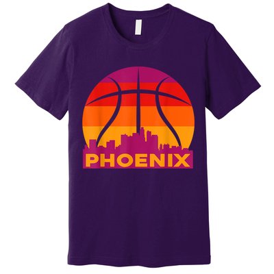 Phoenix Basketball, Phoenix Basketball BBall City Arizona State Retro Vintage Premium T-Shirt