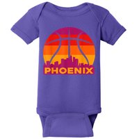 Phoenix Basketball, Phoenix Basketball BBall City Arizona State Retro Vintage Baby Bodysuit