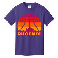 Phoenix Basketball, Phoenix Basketball BBall City Arizona State Retro Vintage Kids T-Shirt