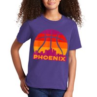Phoenix Basketball, Phoenix Basketball BBall City Arizona State Retro Vintage Kids T-Shirt