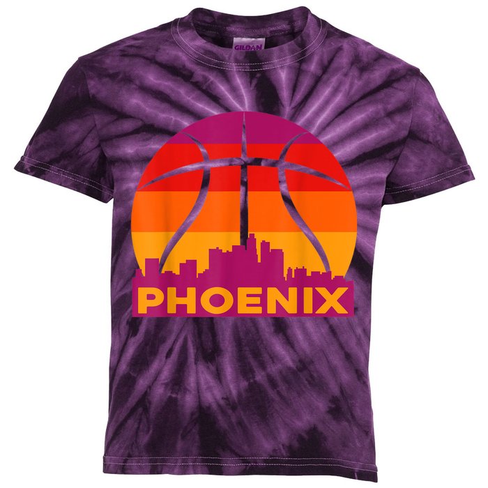 Phoenix Basketball, Phoenix Basketball BBall City Arizona State Retro Vintage Kids Tie-Dye T-Shirt