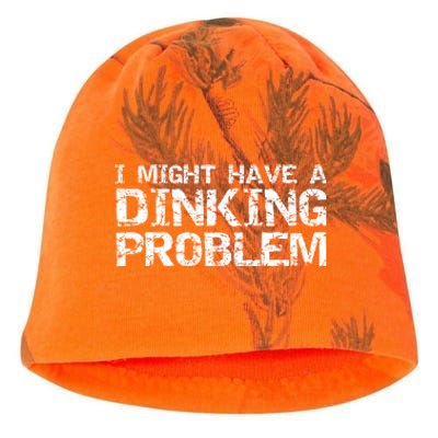 Pickle Ball Pun Ing Joke I Might Have A Dinking Problem Gift Kati - Camo Knit Beanie