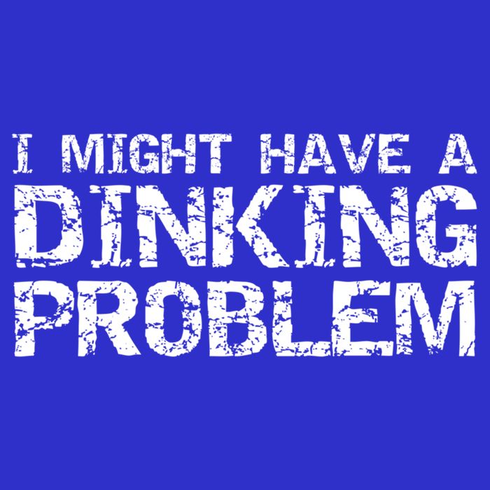 Pickle Ball Pun Ing Joke I Might Have A Dinking Problem Gift Pom Pom 12in Knit Beanie