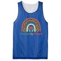 Powered By Prayer Rainbow Praying Christian Jesus Follower Meaningful Gift Mesh Reversible Basketball Jersey Tank