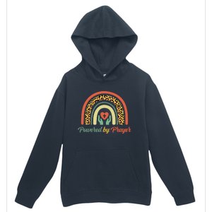 Powered By Prayer Rainbow Praying Christian Jesus Follower Meaningful Gift Urban Pullover Hoodie