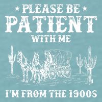 Please Be Patient With Me IM From The 1900s Sueded Cloud Jersey T-Shirt