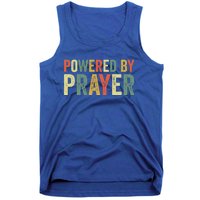 Powered By Prayer God Believer Pray Christian Faith Religion Gift Tank Top