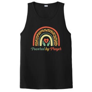 Powered By Prayer Rainbow Praying Christian Jesus Follower Gift PosiCharge Competitor Tank