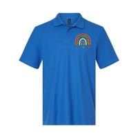 Powered By Prayer Rainbow Praying Christian Jesus Follower Gift Softstyle Adult Sport Polo