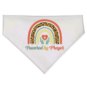 Powered By Prayer Rainbow Praying Christian Jesus Follower Gift USA-Made Doggie Bandana