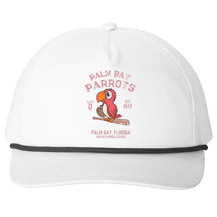 Palm Bay Parrots Baseball Retro Minor League Baseball Team Snapback Five-Panel Rope Hat