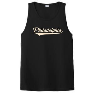 Philly Baseball Philadelphia Lettering Retro PosiCharge Competitor Tank