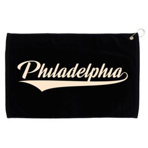 Philly Baseball Philadelphia Lettering Retro Grommeted Golf Towel