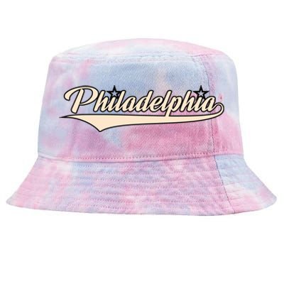 Philly Baseball Philadelphia Lettering Retro Tie-Dyed Bucket Hat