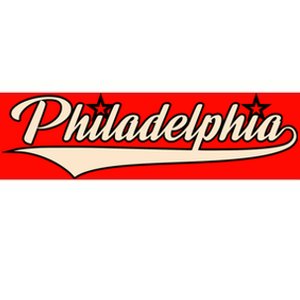 Philly Baseball Philadelphia Lettering Retro Bumper Sticker