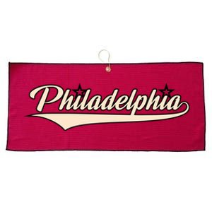 Philly Baseball Philadelphia Lettering Retro Large Microfiber Waffle Golf Towel