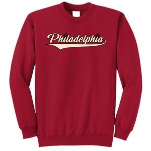 Philly Baseball Philadelphia Lettering Retro Tall Sweatshirt