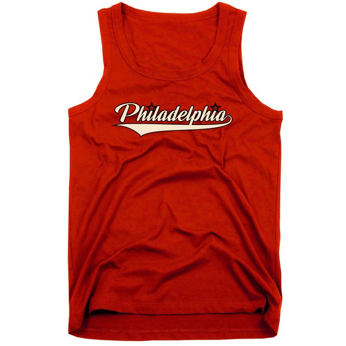 Philly Baseball Philadelphia Lettering Retro Tank Top