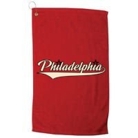 Philly Baseball Philadelphia Lettering Retro Platinum Collection Golf Towel