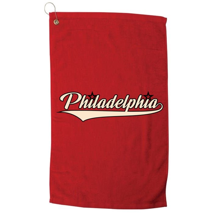 Philly Baseball Philadelphia Lettering Retro Platinum Collection Golf Towel