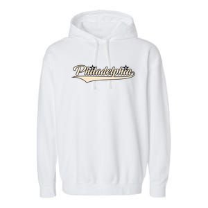 Philly Baseball Philadelphia Lettering Retro Garment-Dyed Fleece Hoodie