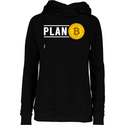 Plan Bitcoin Womens Funnel Neck Pullover Hood