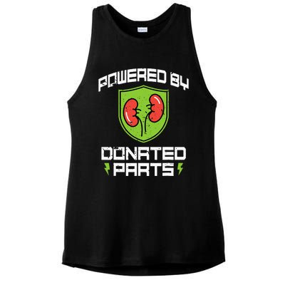 Powered By Parts Organ Transplant Kidney Surgery Ladies PosiCharge Tri-Blend Wicking Tank