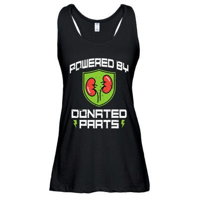 Powered By Parts Organ Transplant Kidney Surgery Ladies Essential Flowy Tank