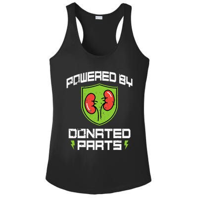 Powered By Parts Organ Transplant Kidney Surgery Ladies PosiCharge Competitor Racerback Tank