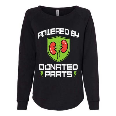 Powered By Parts Organ Transplant Kidney Surgery Womens California Wash Sweatshirt