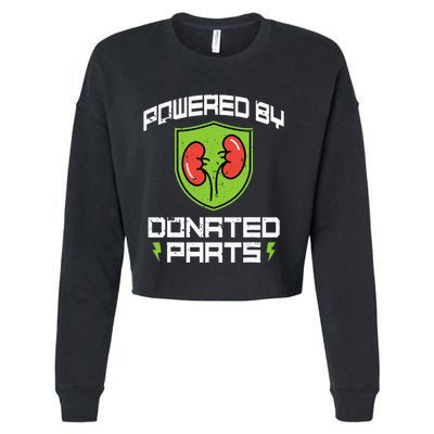 Powered By Parts Organ Transplant Kidney Surgery Cropped Pullover Crew