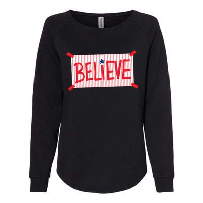 Philly Believe Philadelphia Baseball Womens California Wash Sweatshirt